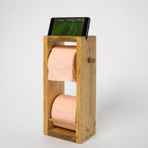 Raft pentru hartie igienica cu suport telefon Bavaria alun