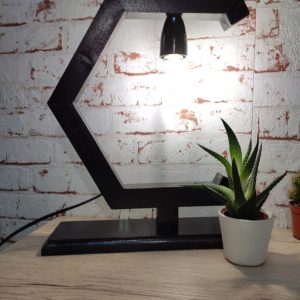 Lampa de birou din lemn Connecticut negru