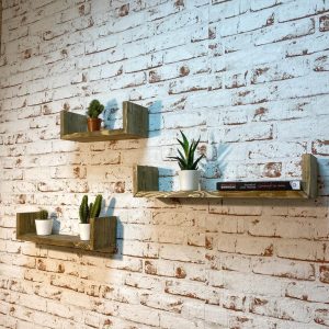Set 3 rafturi de perete Venice wenge