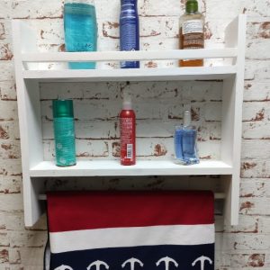 Raft pentru baie cu portprosop Plasencia alb