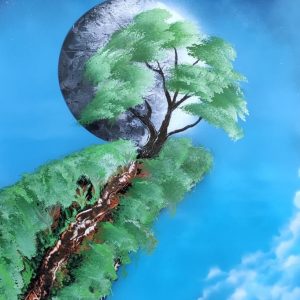 Tablou spray paint, Lunar still 70x 49.5 cm