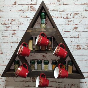 Raft pentru condimente si cani Prezza palisandru