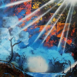 Tablou spray paint, In the woods 70x 49.5 cm