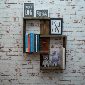 Raft de perete din lemn Paracatu palisandru