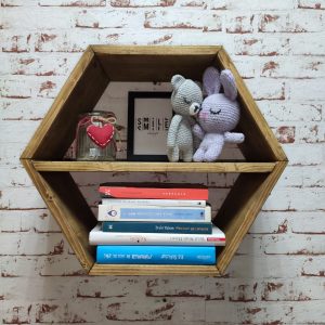 Raft de perete in forma hexagonala Arkansas XXL nuc