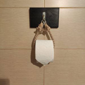 Suport pentru hartie igienica cu sfoara Thrace Negru