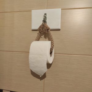 Suport pentru hartie igienica cu sfoara Thrace Alb