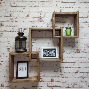 Raft de perete din lemn, Castellane, palisandru