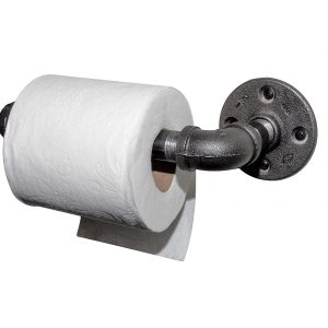 Suport hartie igienica in stil industrial, Coventry, negru