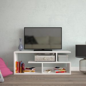 Comoda TV multifunctionala, Oscar, Alb, 100 X 39 X 30 cm