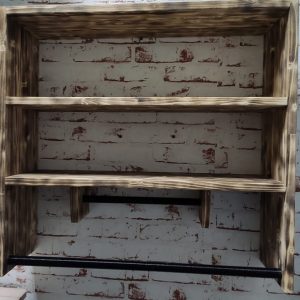 Dulap pentru baie cu portprosop, Sheffield, 60x60x20 cm, ars lacuit