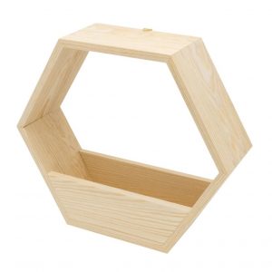 Raft/jardiniera din lemn, Sacramento, 37.5x32.5x9.4 cm, natur