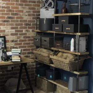 Biblioteca in stil industrial, Swansea, 100 x 180 x 20 cm