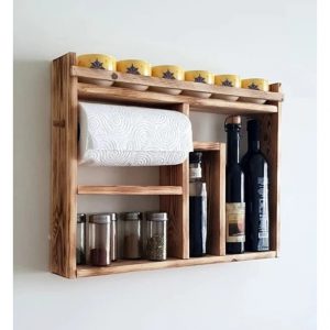 Raft de bucatarie pentru condimente, Anvers, 50x30x9.4 cm, natur