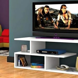 Comoda TV multifunctionala, Mini Oscar, Alb, 80 X 39 X 30 cm