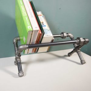 Raft organizator pentru carti in stil industrial, Horley, 40x20x20 cm, negru