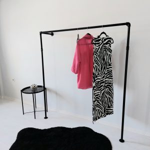 Cuier in stil industrial, Eirke, 90x150x30 cm, negru