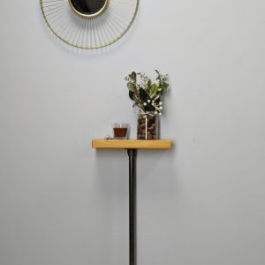 Consola in stil industrial, Las Vegas, 30x75x20 cm, natur/negru