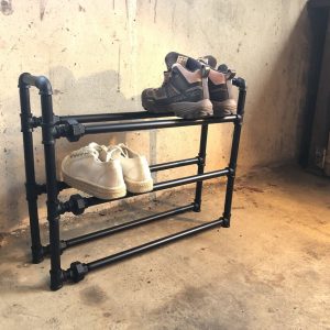 Pantofar in stil industrial, Fulford, 50x45x15 cm, negru