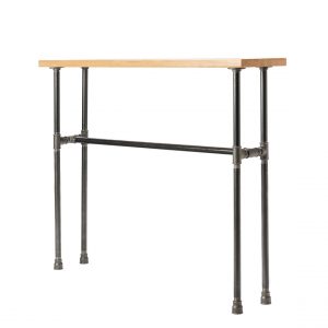 Consola in stil industrial, Albuquerque, 120x110x20, nuc/negru