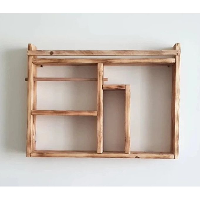 Raft de bucatarie pentru condimente, Anvers, 50x30x9.4 cm, natur - Image 2