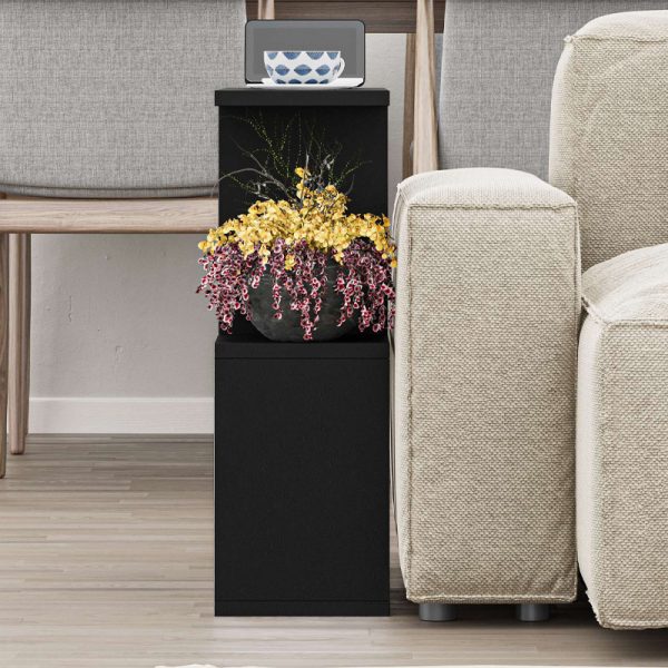 Masuta de cafea laterala, Zen, Negru, 60 x 45 x 20 cm, PAL 18 mm - Image 3