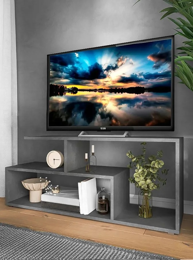 Comoda TV multifunctionala, Oscar, Gri, 100 X 39 X 30 cm, PAL 18 mm - Image 2